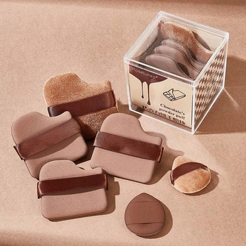 Набір пуховок для пудри Rosetimes Chocolate Puff (6 шт.) (3002)