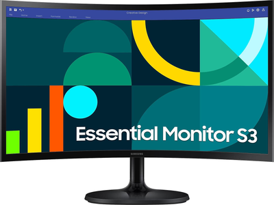 Монитор 24" Samsung Essential Curved S3 (LS24D364GAUXEN)