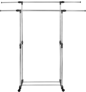Wieszak na ubrania Springos HA7455 srebrno-czarny 85-160 cm (5907719473024)