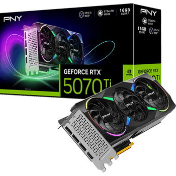 Видеокарта PNY GeForce RTX 5070 Ti ARGB EPIC-X RGB OC 16GB (VCG5070T16TFXXPB1-O) EU [125932]