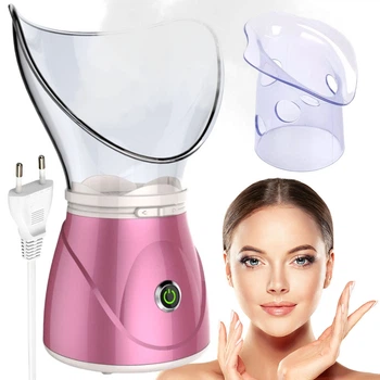 Сауна для лица 2в1 Facial Steamer SK-1080, Розовый / Распаритель для кожи лица с ионизатором / Прибор для