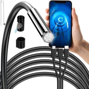 Эндоскоп смотровая камера Bigstren 23020 2м Full HD для телефона Android iOS с насадками