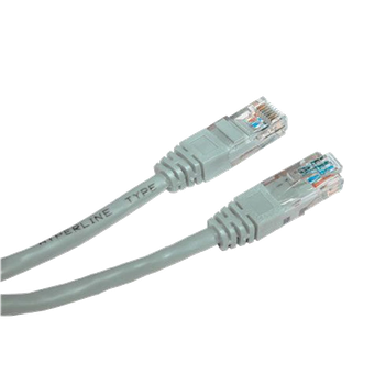 Патч-корд ESERVER UTP Cat 5E 0.5м Gray для подключения сетевого оборудования, локальных сетей и передачи данных