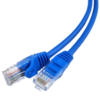 Патч-корд UTP Cat 5E 0.5м Blue для подключения сетевого оборудования, компьютерных сетей и передачи данных