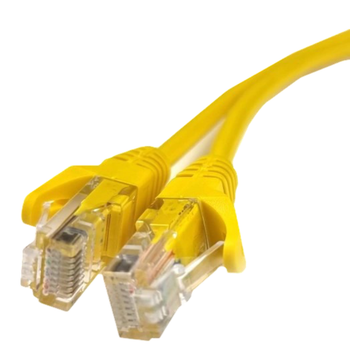 Патч-корд литий неекранований 1м UTP RJ45 кат. 5e PVC Жовтий
