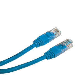 Патч-корд для підключення мережевого обладнання, неекранований E-server UTP, 0.5 м, кат. 5e, Синій