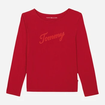 Подростковый лонгслив для девочки Tommy Hilfiger 209080275 140 см Красный (1159839463)