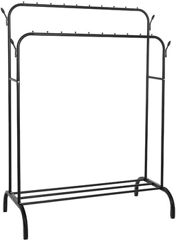 Wieszak na ubrania Springos HA7457 podwójny czarny 146 x 110 x 55 cm (5907719473048)