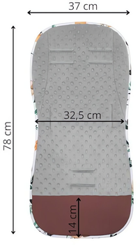 Wkładka do wózka Springos dwustronna 37x78 cm (5907719491998)