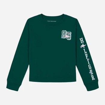 Подростковый лонгслив для девочки Tommy Hilfiger 828961916 140 см Зеленый (1159839536)