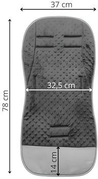Wkładka do wózka Springos dwustronna 37x78 cm (5907719491974)