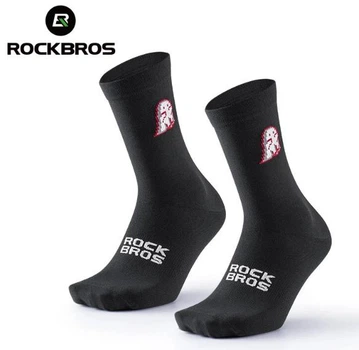Носки спортивные велосипедные ROCKBROS 490009 влагоотводящие, дышащие вело носки спорт Черные M