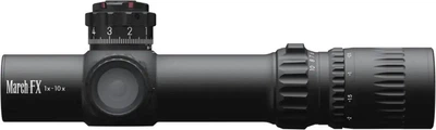 Прицел оптический March FX Shorty 1-10х24 SFP&FFP марка DR-TR1FB с подсветкой
