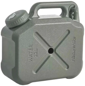 Канистра для воды Naturehike CNH22CJ018 12 л для походов и кемпинга прочный пластик Dark Green