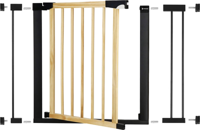 Bramka ochronna Springos brązowo-czarna 75-103 cm (5907719470573)