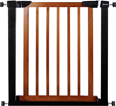 Bramka ochronna Springos brązowo-czarna 75-82 cm (5907719407616)