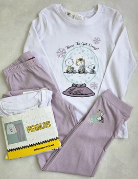Детская пижама с длинным рукавом Lupilu 134-140 см PEANUTS для девочек 040657