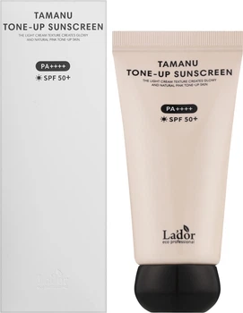 Осветляющий солнцезащитный крем La'dor Tamanu Tone-up Sunscreen SPF 50 с маслом таману 50 мл (8809982980100)