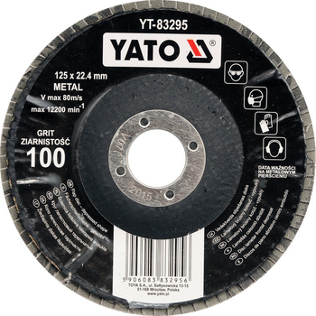 Ściernica YATO listkowa wypukła P100 125 mm (YT-83295)