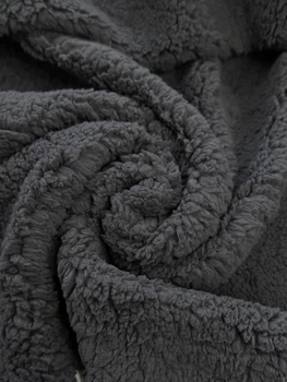 Тканина Тедді-Шерпа темно-сірий 260г/м2 150см 1пог.м