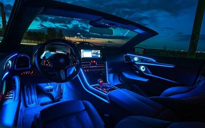 Контурная амбиентная подсветка салона и ног в машину в USB с Пультом + Bluetooth - Ambient Light в авто