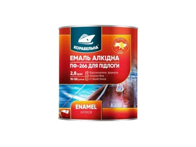 Емаль алкідна ПФ-266 КОРАБЕЛЬНА Червоно-коричневий 2,8кг