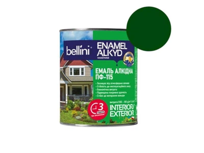 Емаль алкідна ПФ-115 BELLINI Темно-зелений 2,8кг