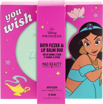 Набір Mad Beauty Princess Jasmine Бомбочка для ванни 100 г + Бальзам для губ 10 мл (5061038773255)