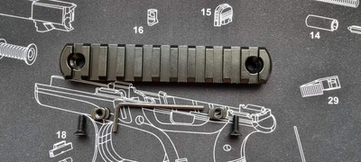 Планка M-LOK на 11 слотов. Weaver/Picatinny. Алюминий