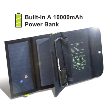Портативная солнечная панель ALLPOWERS 21W AP-SP-002 со встроенным Power Bank 10000mAh