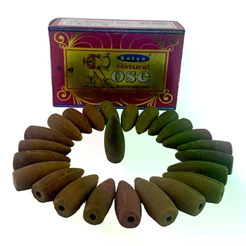 Natural Rose Backflow Cones (Роза)(Satya) 24 конуса в упаковке 34979