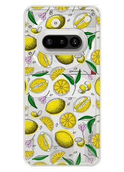 Прозорий силіконовий чохол iSwag для Nothing Phone 3A з малюнком - Лимони (ISNP3A-24)