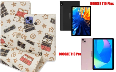 Книга-трансформер Armor для планшета DOOGEE T10 Plus, T10 Pro, цвет L. white