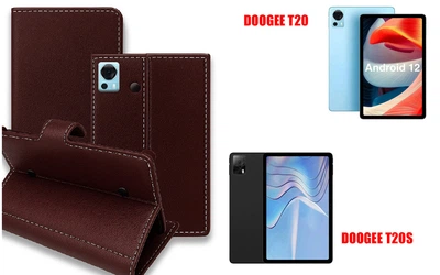 Книга-трансформер Armor для планшета DOOGEE T20, T20S, цвет Wine-Red