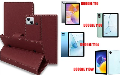 Книга-трансформер Armor для планшета DOOGEE T10, T10E, T10s, T10W, цвет Bordo