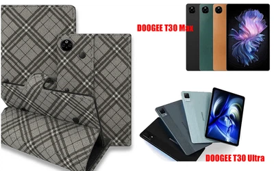 Книга-трансформер Armor для планшета DOOGEE T30 Max, T30 Ultra, цвет Kletka