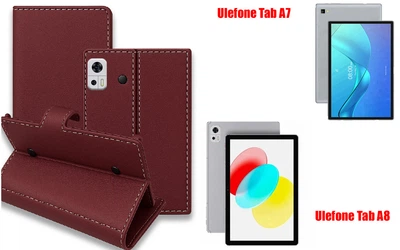 Книга-трансформер Armor для планшета Ulefone Tab A7, Tab A8, цвет Bordo
