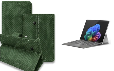 Книга-трансформер Armor для планшета Microsoft Surface 11 pro Copilot+, цвет Green crocodile