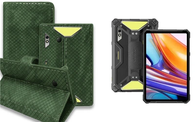 Книга-трансформер Armor для планшета Ulefone Armor Pad 3 Pro, цвет Green crocodile