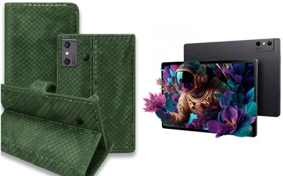 Книга-трансформер Armor для планшета ZTE Nubia Pad 3D, цвет Green crocodile