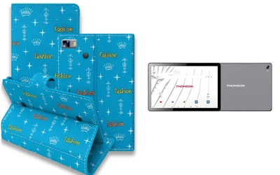 Книга-трансформер Armor для планшета Thomson TEOX10 LTE, цвет Fashion blue