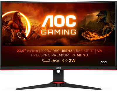 Монітор 24" AOC Gaming C24G2AE Full HD VA 165 Гц Б/В