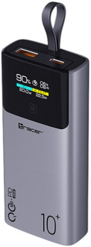 Powerbank Tracer Comet 10000mAh screen PD+QC Silver (5907512876756)