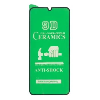 Захисне скло CERAMIC для Samsung A15/A25/M15 чорне тех. пак