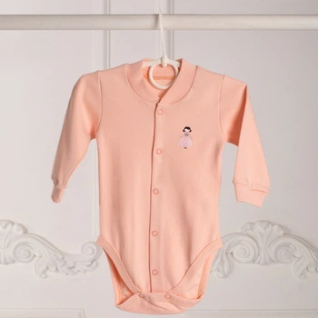 Комбінезон-боді для немовлят унісекс інтерлок Trendy Tot 301-00080 пудровий 80 см (12 мiс.)