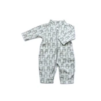 Комбінезон сліп для немовлят флісовий унісекс Trendy Tot 03-00821 сірий 80 см (12 мiс.)