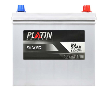 Автомобильный аккумулятор Platin Silver Asia SMF 55Ah 520A R+ (NS60) (5502419)