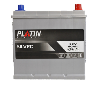 Автомобильный аккумулятор Platin Silver Asia SMF 60Ah 600A R+ (D23) (5552348)