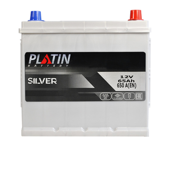 Автомобильный аккумулятор Platin Silver Asia SMF 65Ah 650A R+ (D23) (565207011)