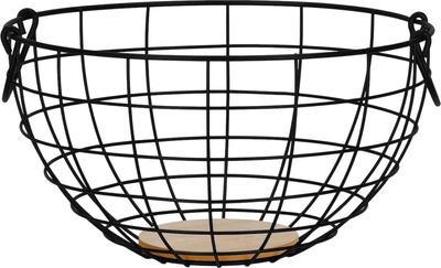 Kosz na owoce Springos metalowy 28 cm Czarny (5907719473307)